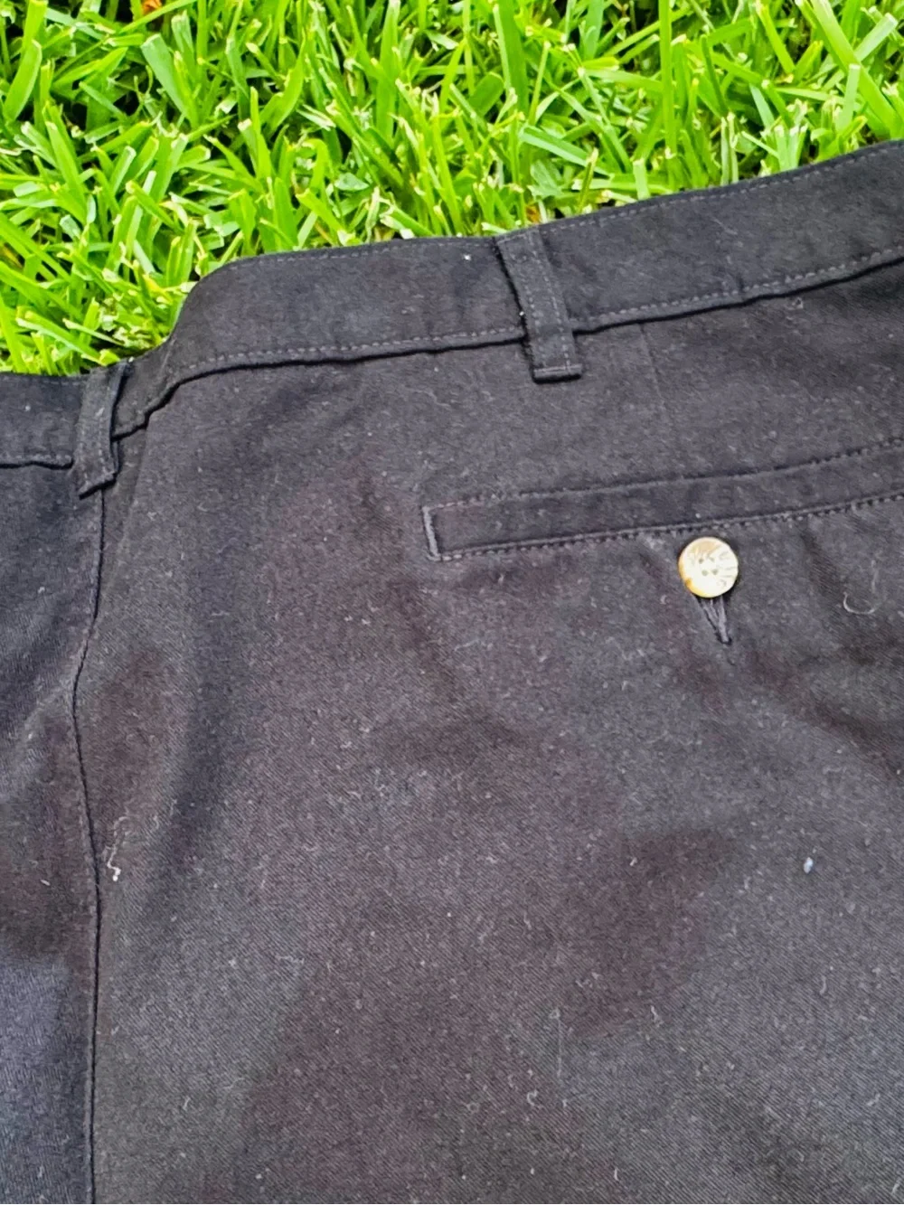 George Men's 44x32 Black Chino Pants Straight Fit